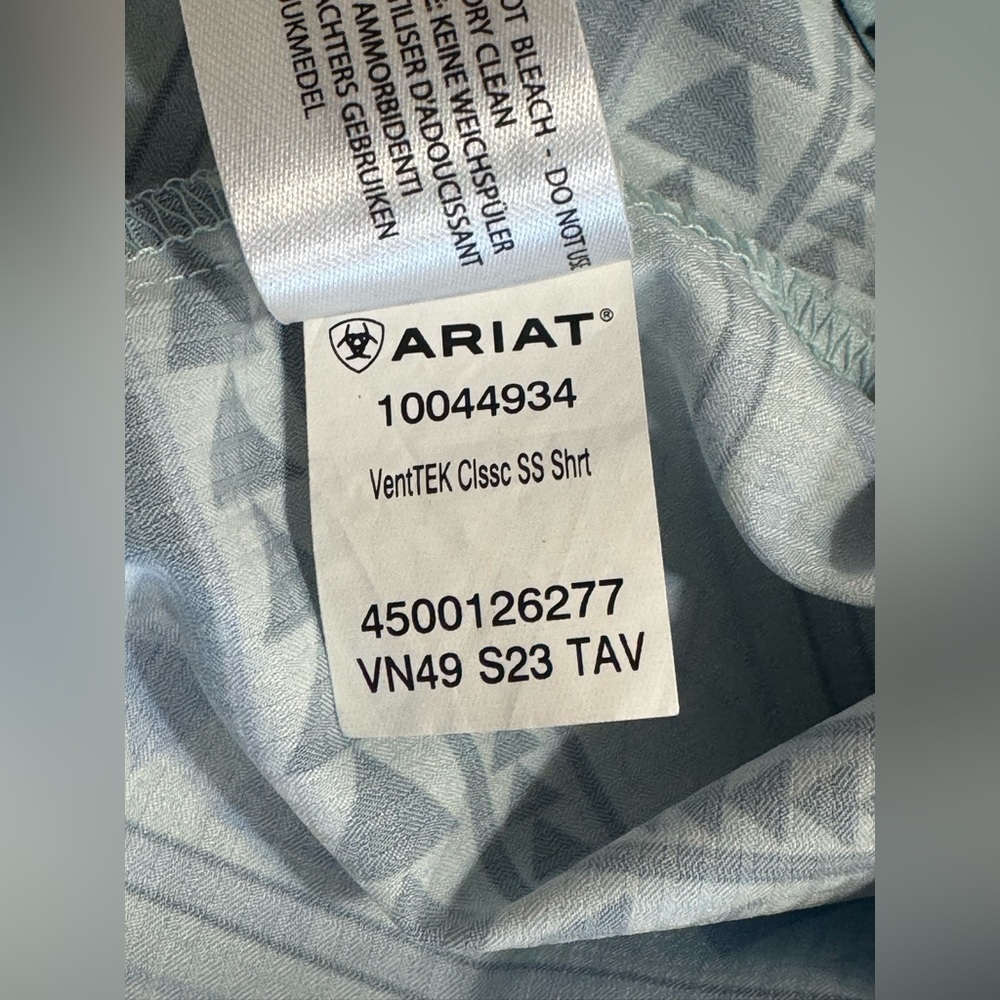 Ariat AriatTEK Shirt Mens Large VentTEK Outbound Aztec Short Sleeve Fishing Vent - Picture 7 of 12